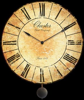 24 Large Chester Pendulum Wall Clock Decorative Antiqued 24 Large Chester Pendulum Wall Clock Decorative Antiqued