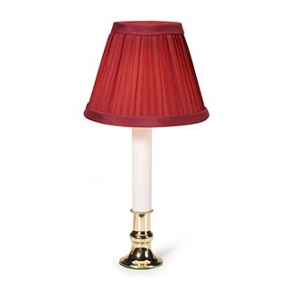 4 inch pleated burgundy cloth lampshade