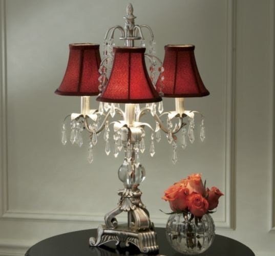 Burgundy chandelier lamp from seventh avenue r 179 00