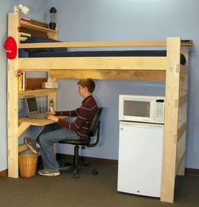 Kids Loft Bed With Desk Underneath - Foter