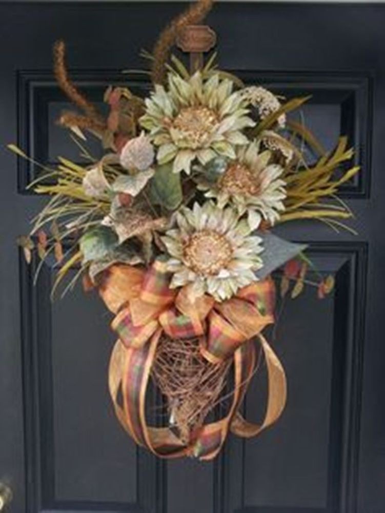 Large fall grapevine door wall wreath