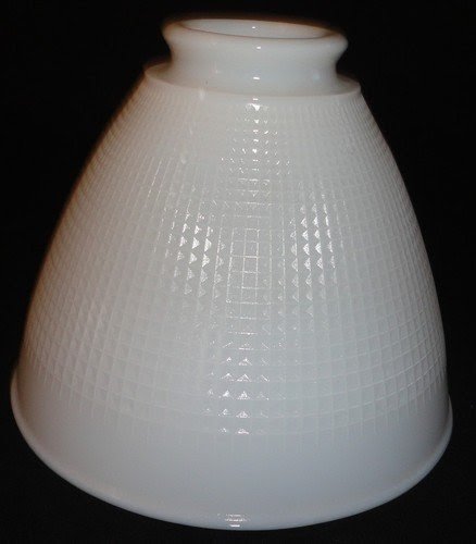 Height 5 1/2'' tall Details about   Milk Glass LAMP SHADE ART GLASS ~ 1 1/2" FITTER 