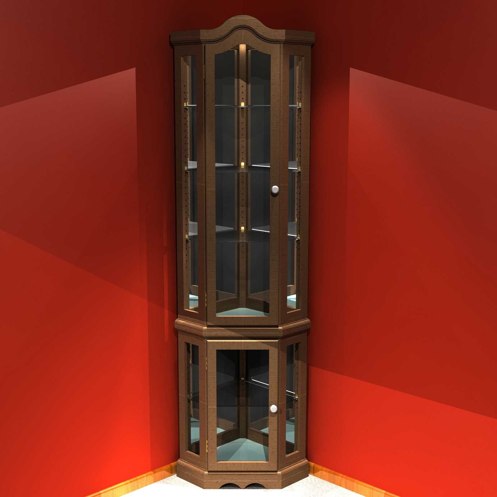 Modern Corner Curio Cabinet 1 
