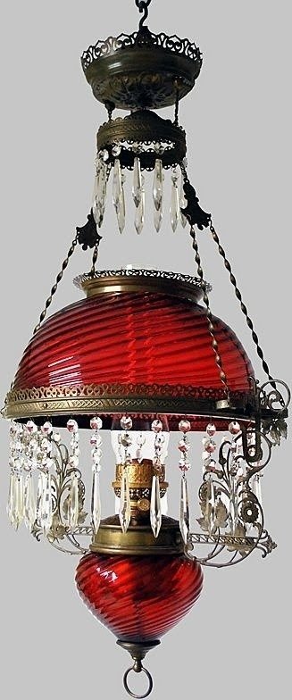 antique kerosene chandelier