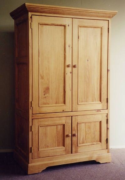 Right is a tv armoire with drawers similar in design