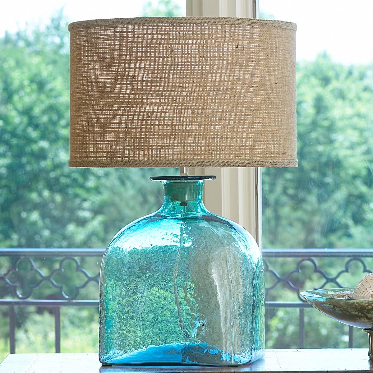 sea glass table lamp