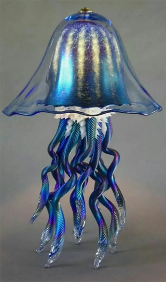 Sea glass table lamp 12