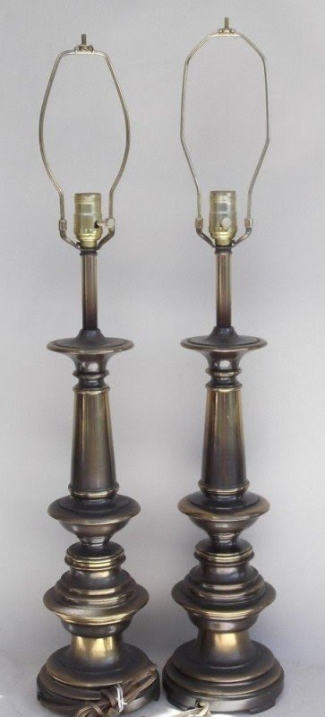 vintage stiffel brass table lamps