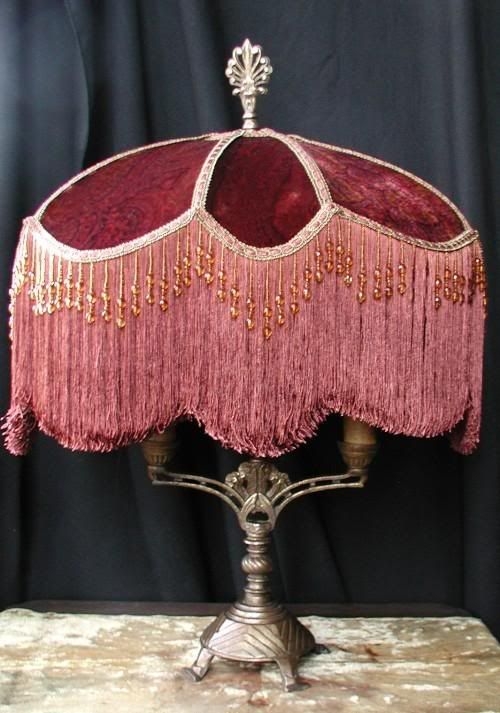 Table lamp est early 20th century shade appears to have