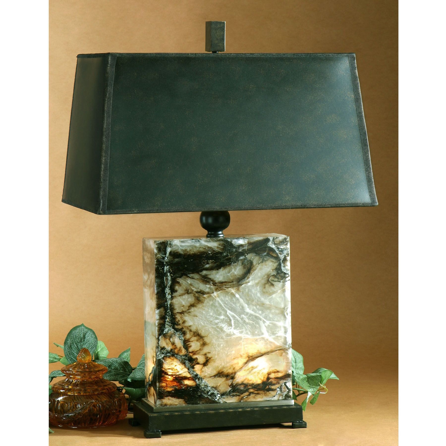 Uttermost marius marble and metal table lamp