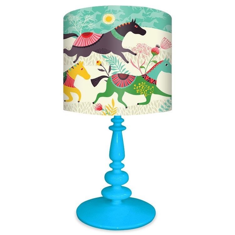 Wild horses lamp shade or table lamp for kids by