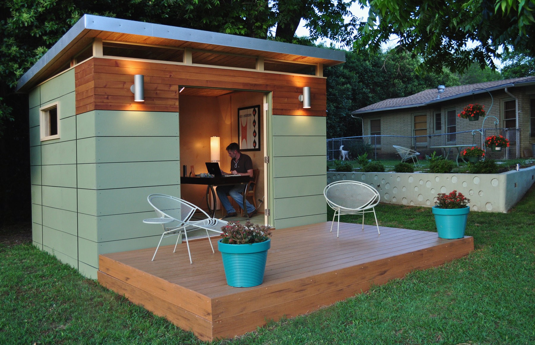 outdoor playhouse with floor