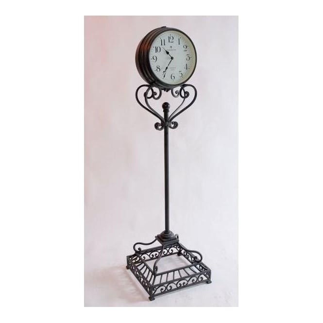Accessories clocks antique french floor standing iron clock