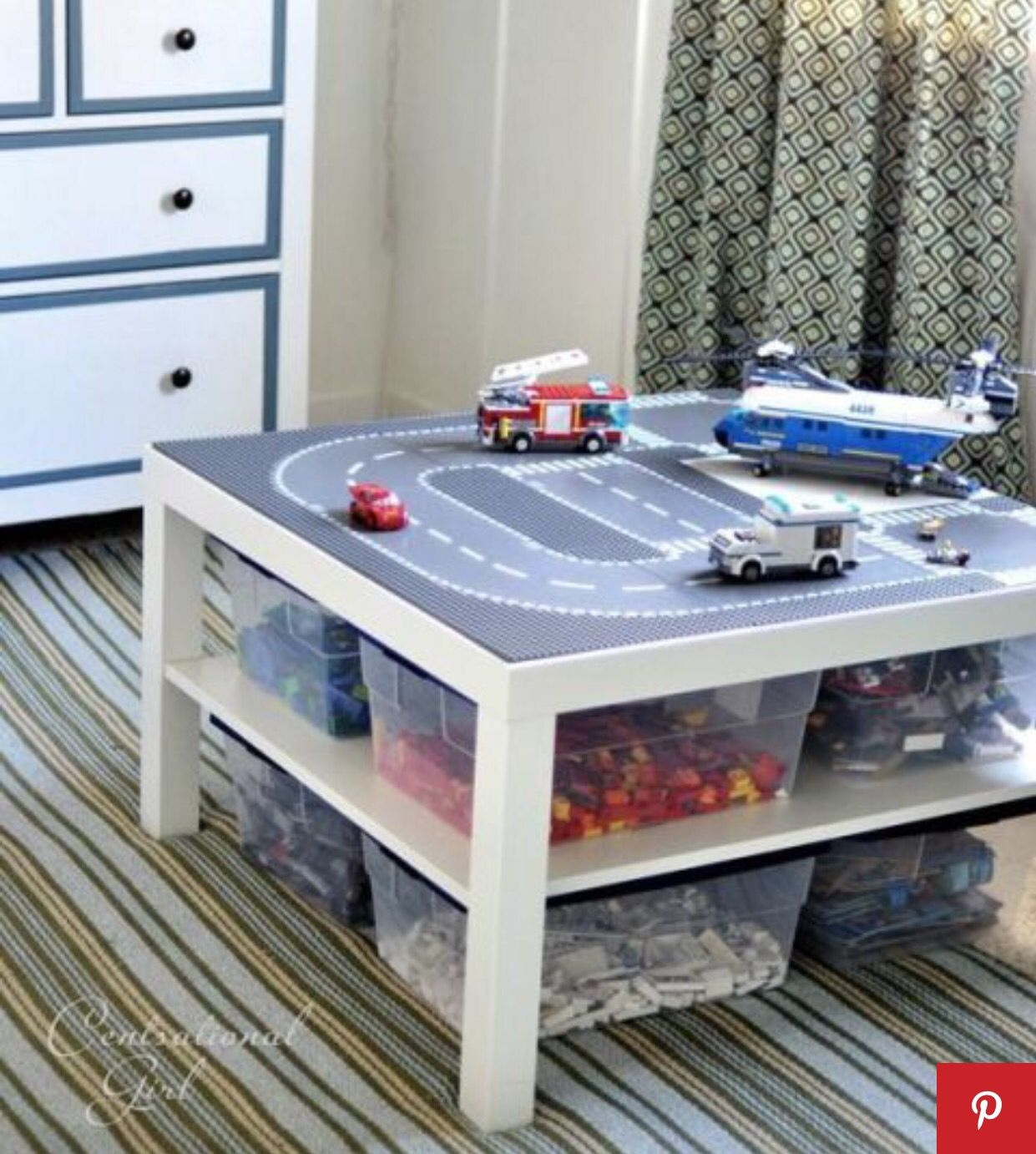 kids storage table