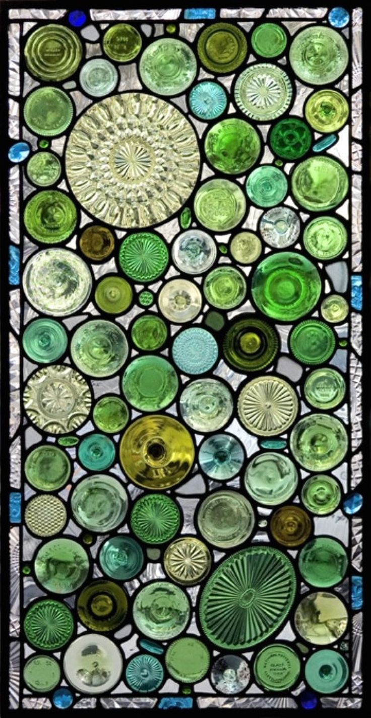 Art deco glass panels