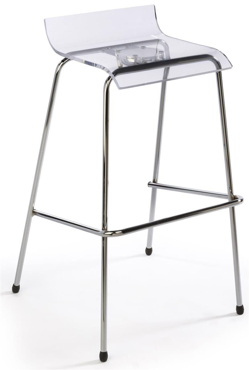 Chrome bar stool stackable w foot rest great for use