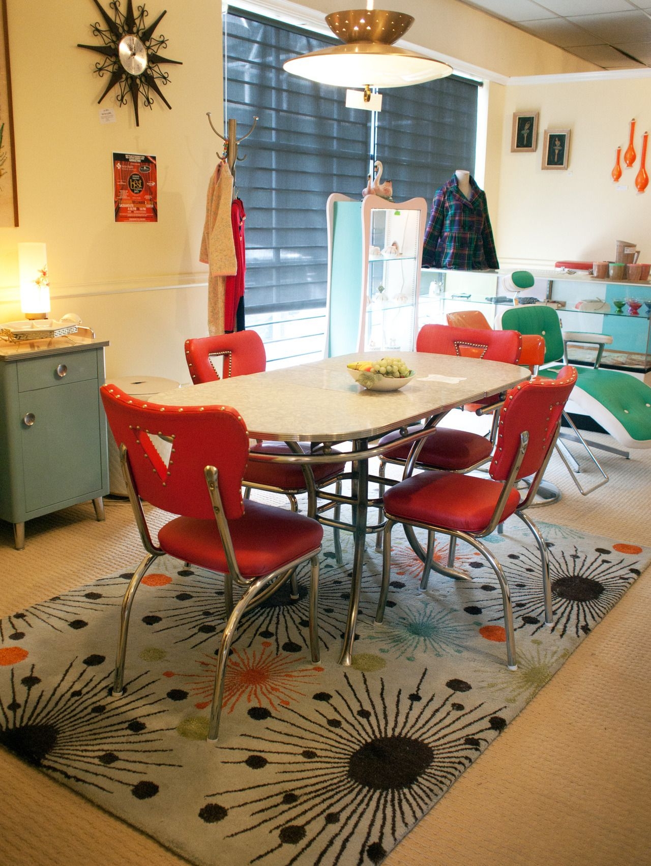 vintage retro dining table and chairs