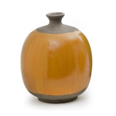 Sedona pottery orange vibrant colored vase