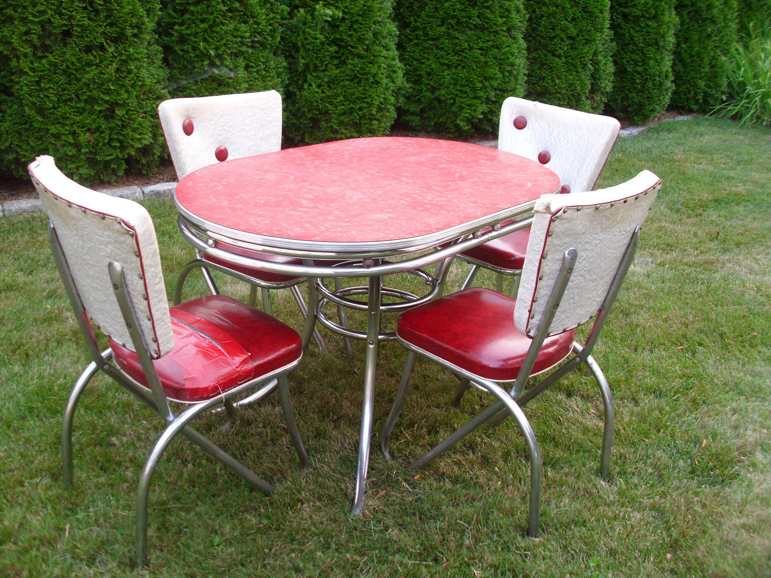 vintage 1950's kitchen table and chair