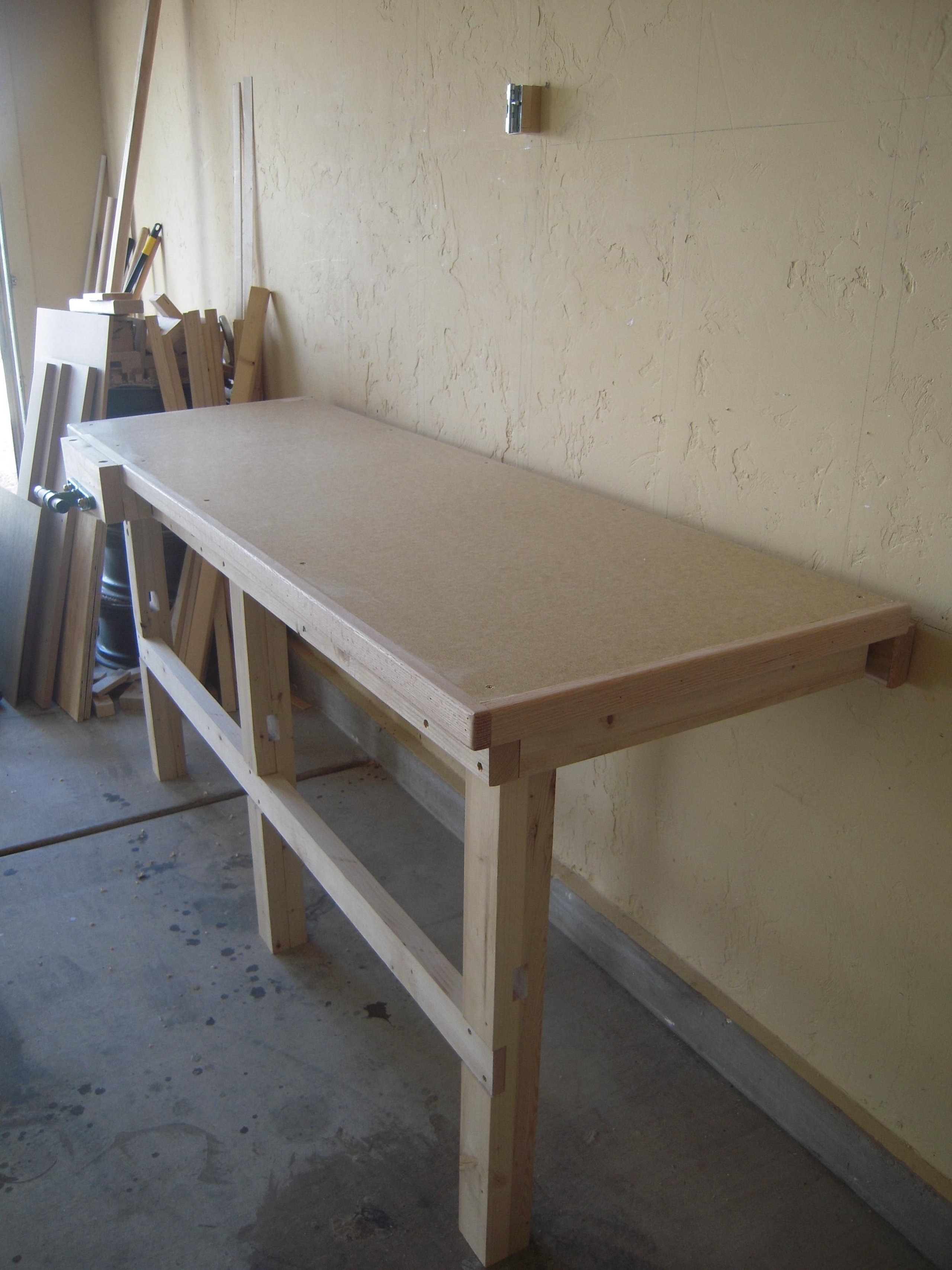 Wall mount work bench