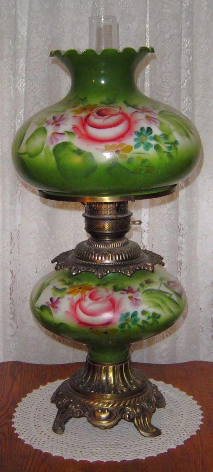 Victorian deals hurricane lamps