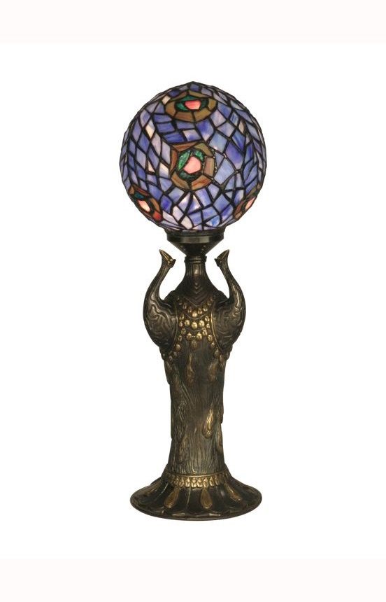 Antique peacock lamp