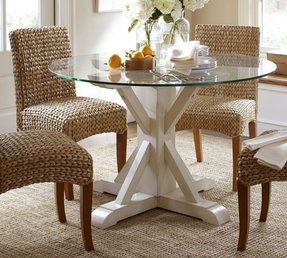 Round Glass Dining Table Wood Base Ideas On Foter