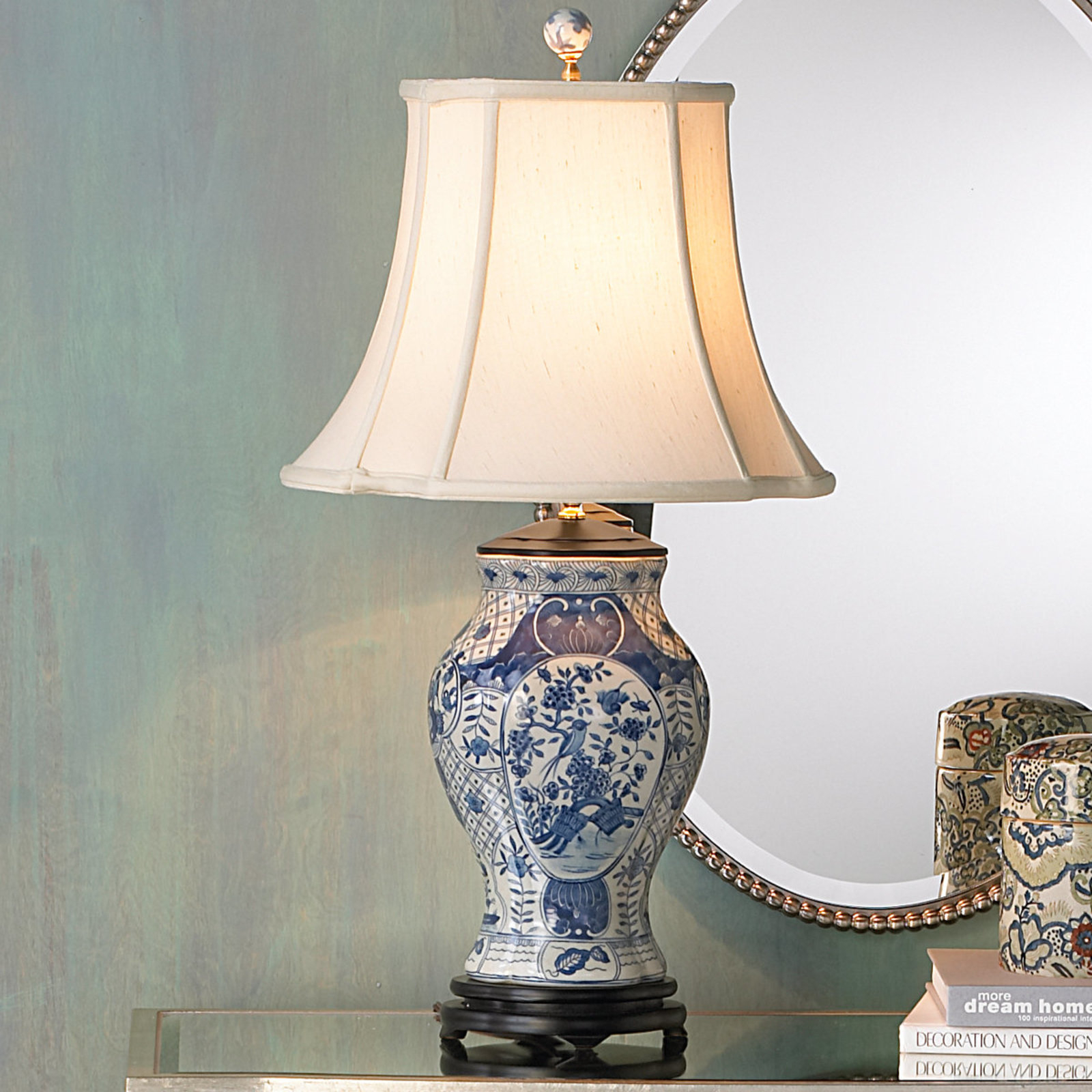 Classic blue classic blue white porcelain vase lamp perennially popular