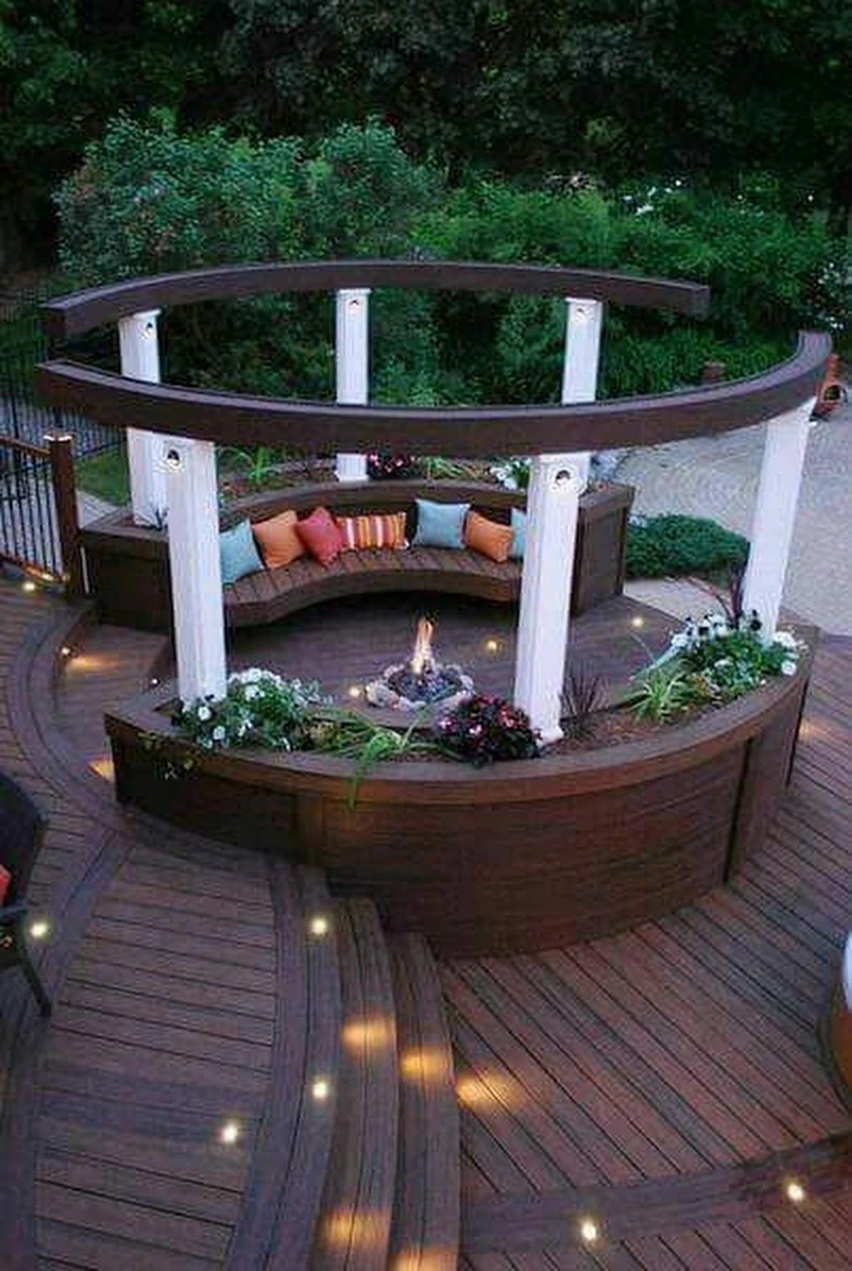 Curved garden benches 8