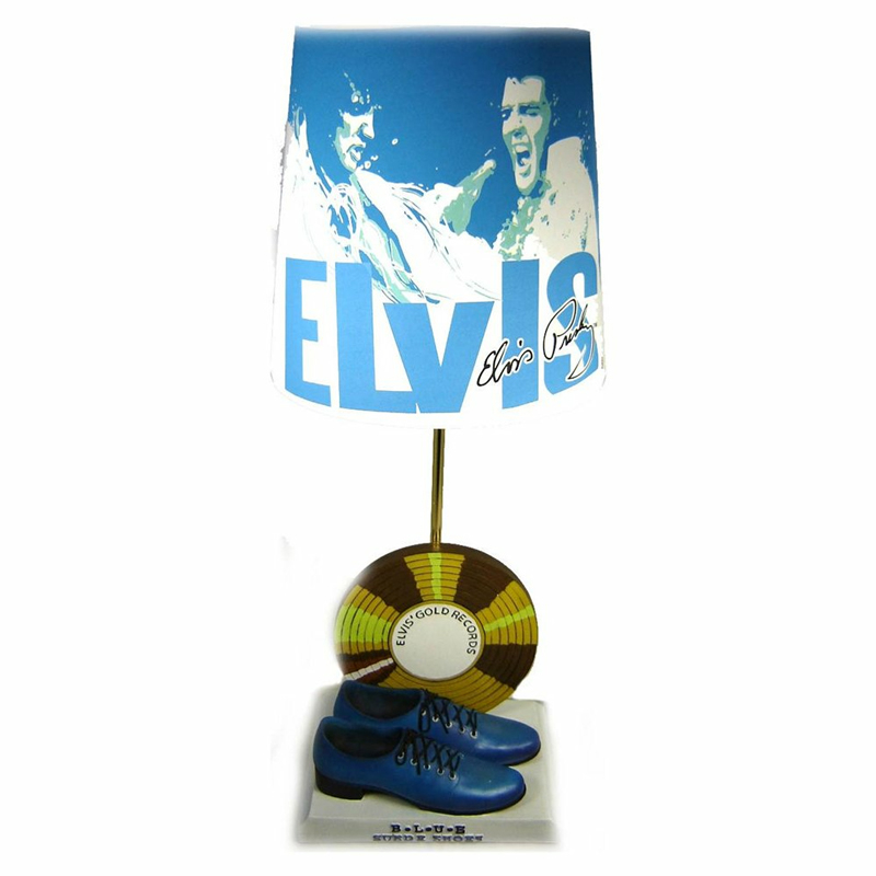 Elvis Presley Blue Suede Shoes Table Home Lamp
