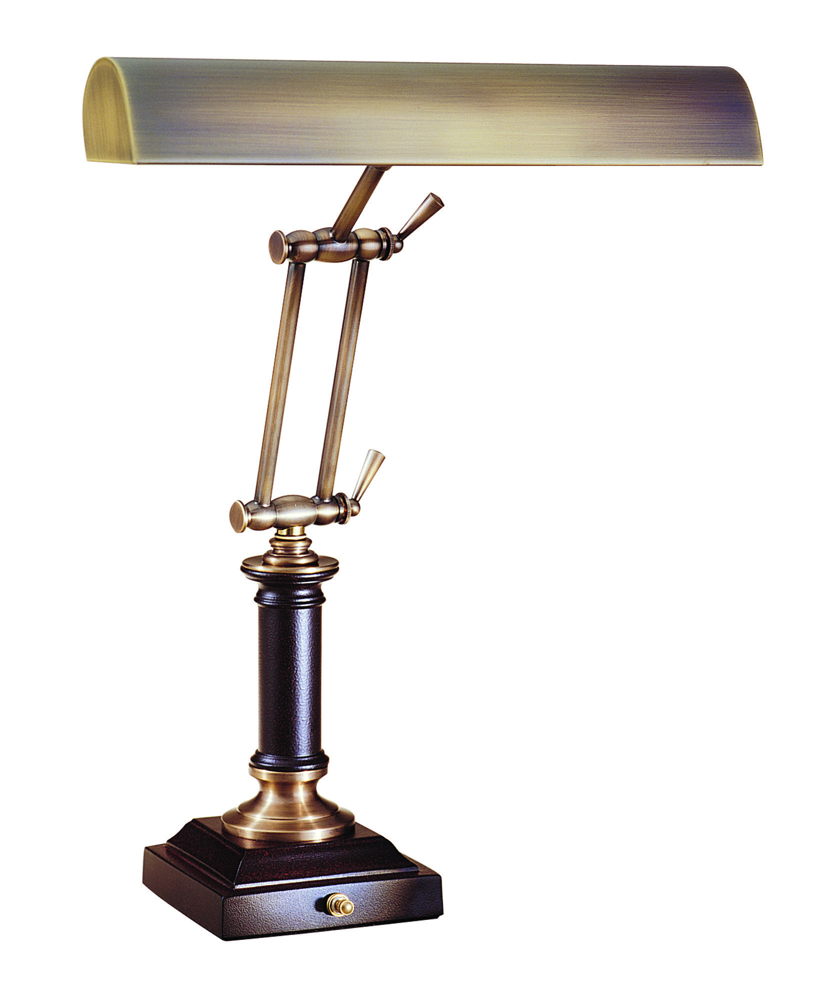 House of Troy P14-233-C71 16-1/2-Inch Portable Desk/Piano Lamp, Antique Brass and Chestnut Bronze