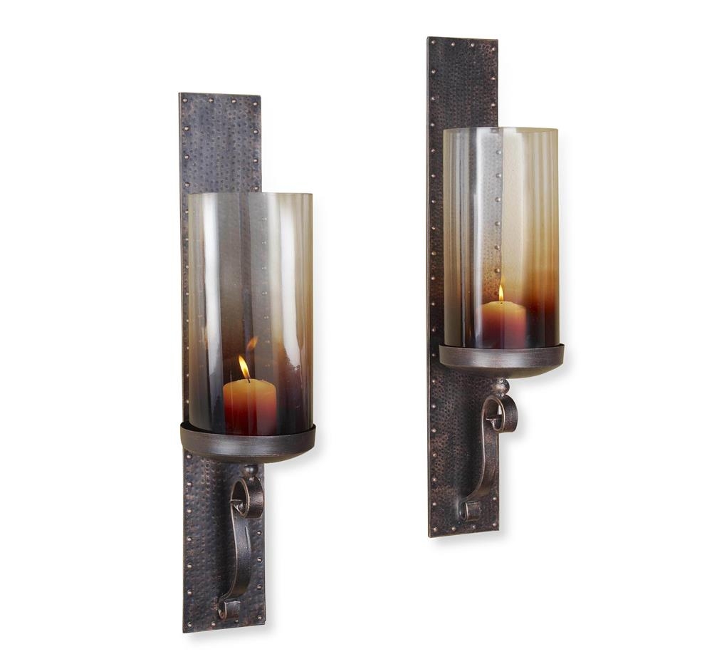 Hurricane candle sconce