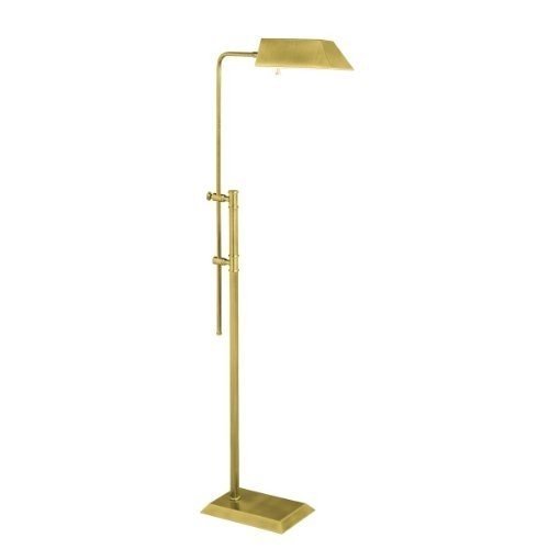 Kichler Lighting 74154 New Traditions 38-Inch to 60-Inch Portable Adjustable Pharmacy Lamp, Classic Antique Brass with Rectangle Metal Shade
