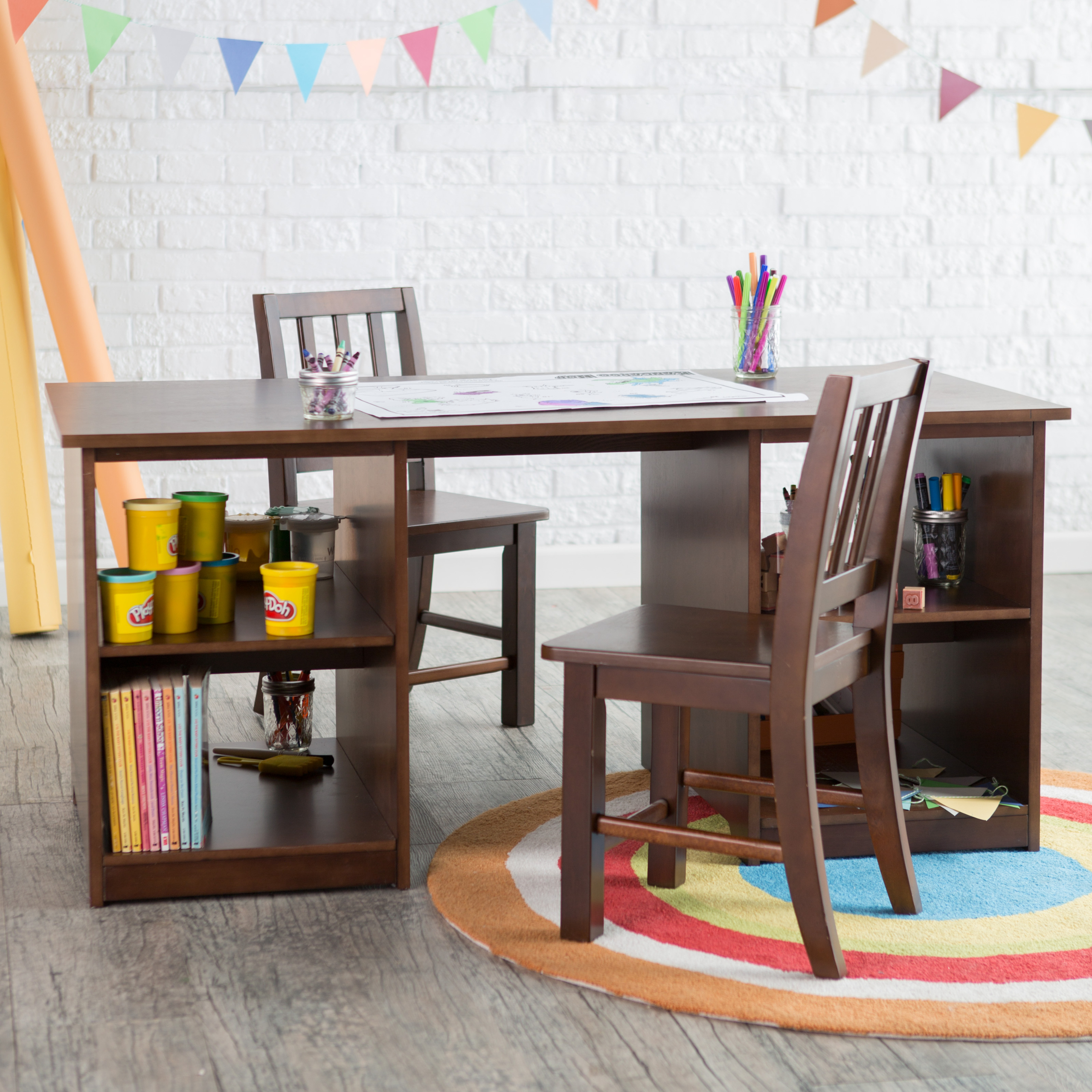 Kids Play Table With Storage - Foter