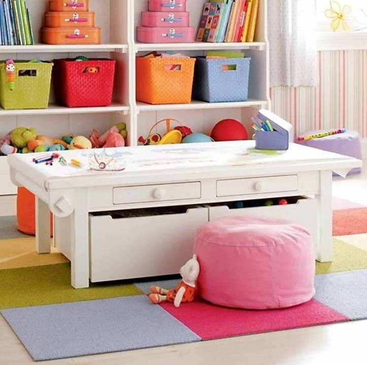 Land of nod activity table with storage storage solutions for