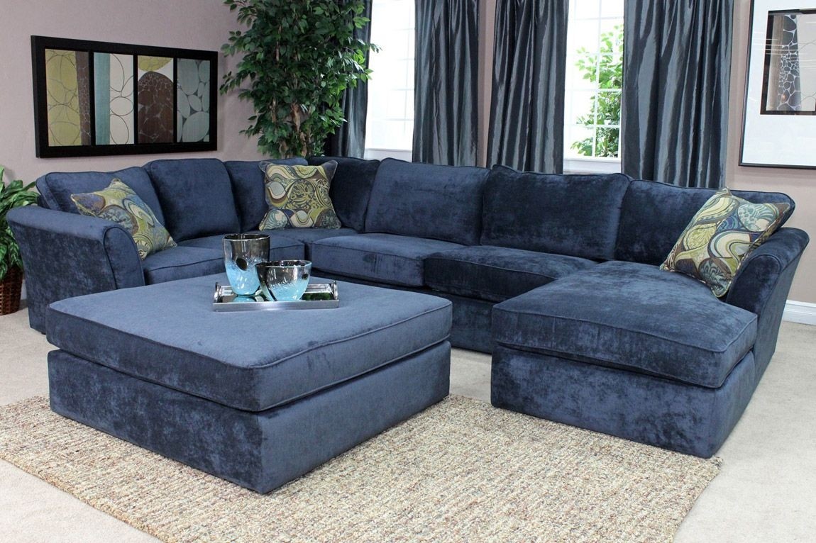 Navy blue sectional 34