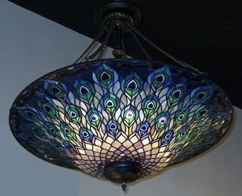 Peacock tiffany lamp