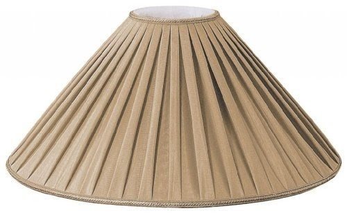 Pleated Coolie Designer Lampshade with Trim - Antique Gold 5 x 20 x 12