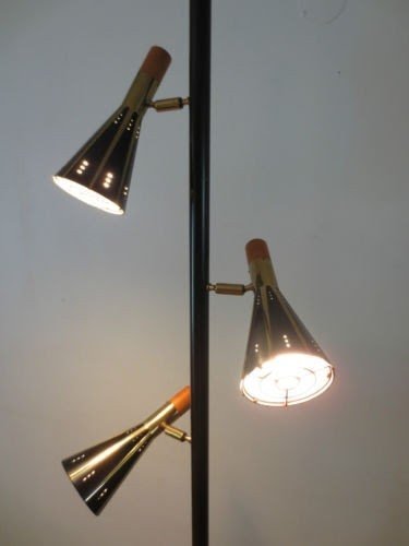Raymond Loewy For Stiffel Mid Century Modern Tension Pole Lamp Lights Floor