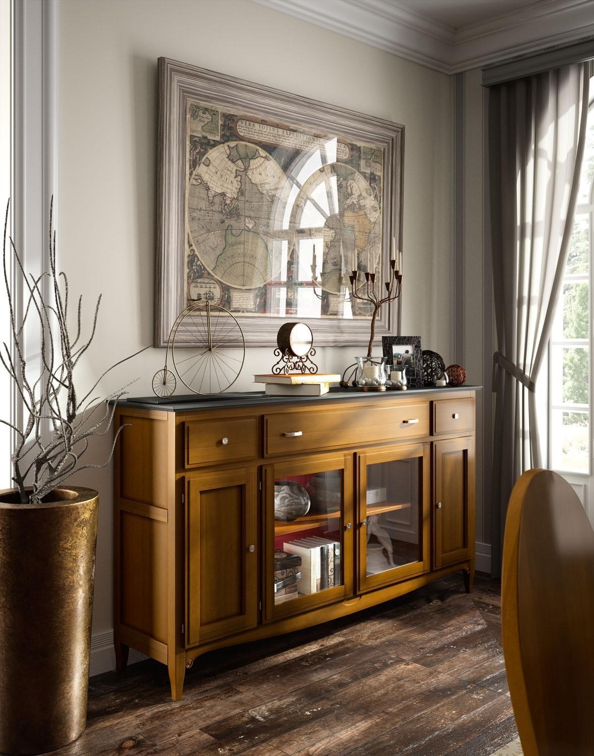 Sideboard with glass doors 5