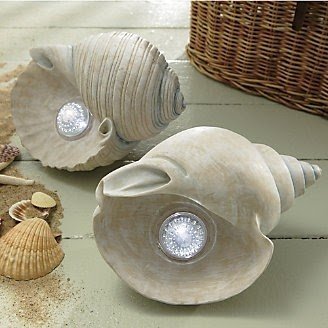 Solar seashell lights from through the country door r these