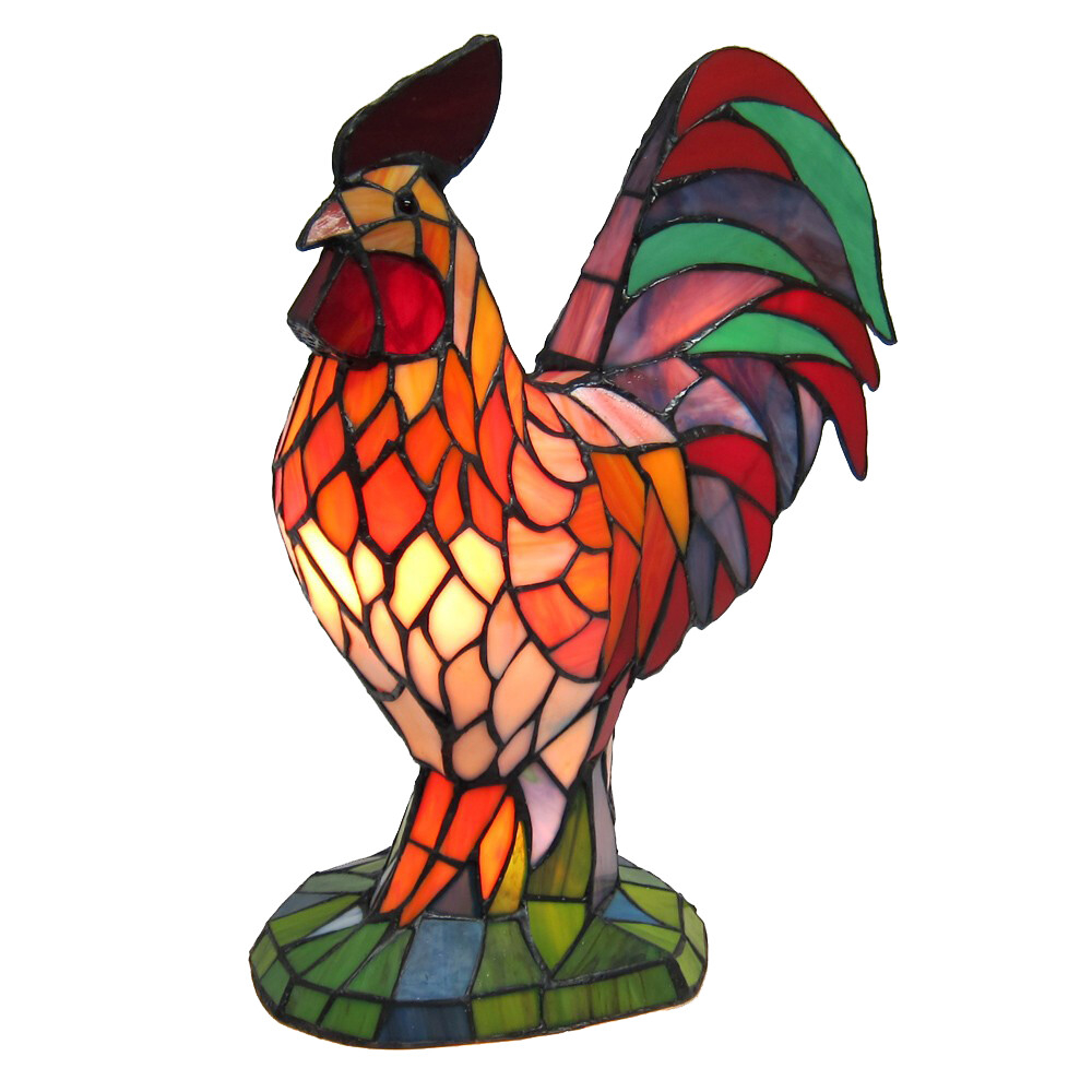 Tiffany rooster lamp