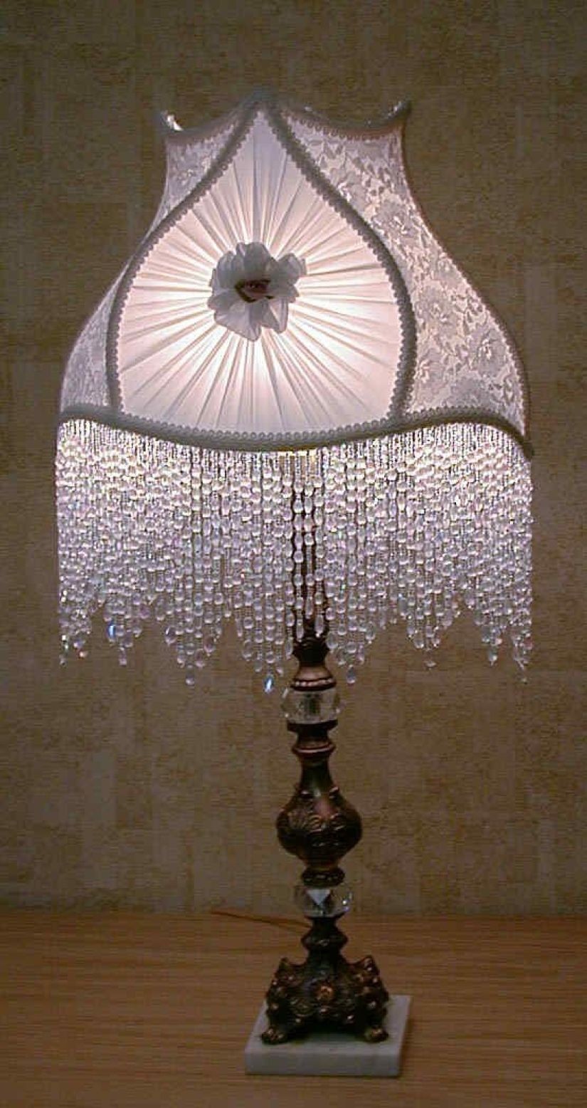 Victorian beaded lamp shades