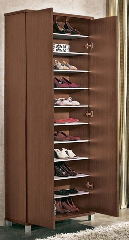 pull down shoe rack