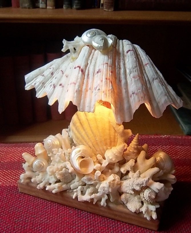 Vintage Seashell Lamp