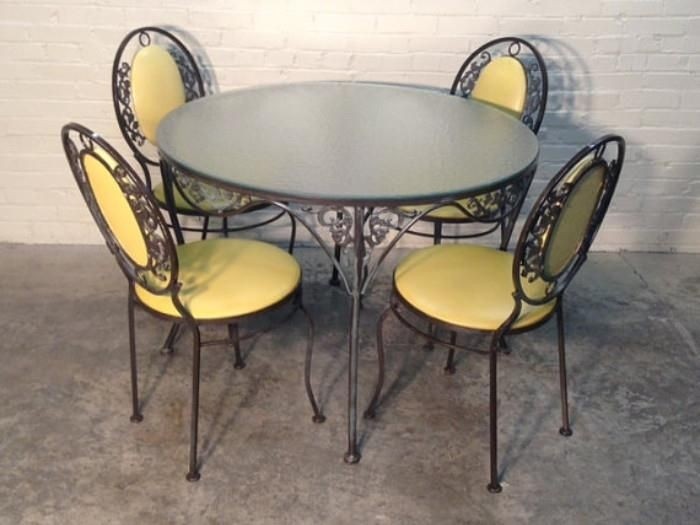 wrought iron kitchen table for sale