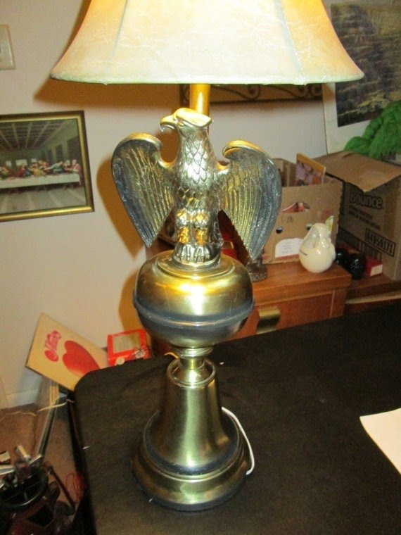 Antique solid brass table lamp 25