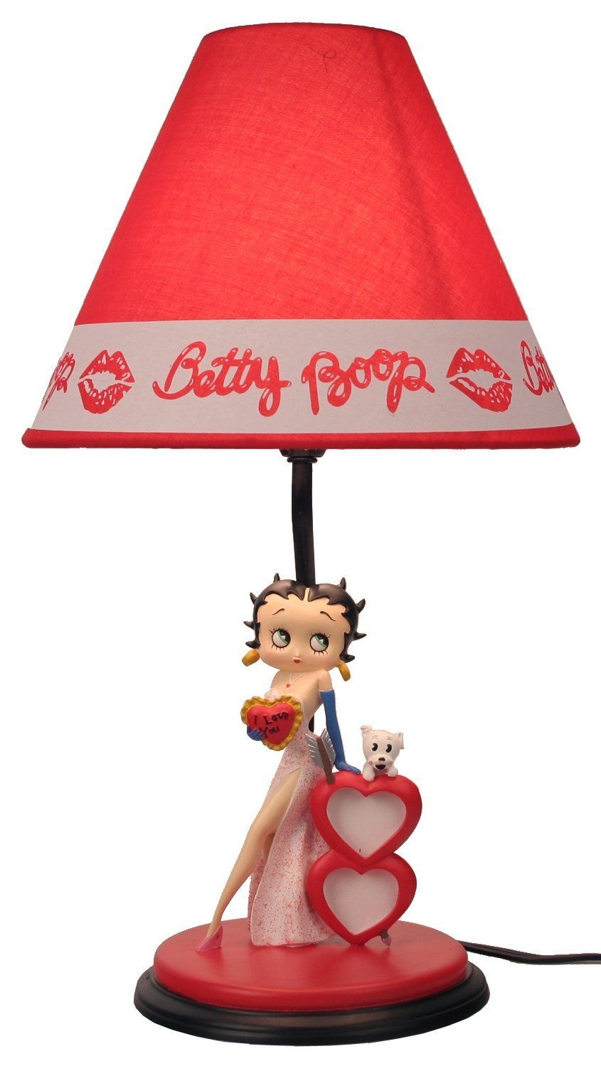 48CM BETTY BOOP HIDE & SEEK LAMP RED DRESS COLLECTABLE FIGURINE LAMP 