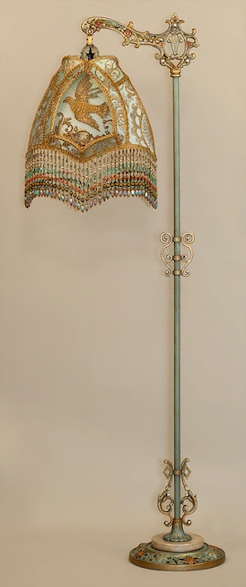 Bridge arm store floor lamp shades