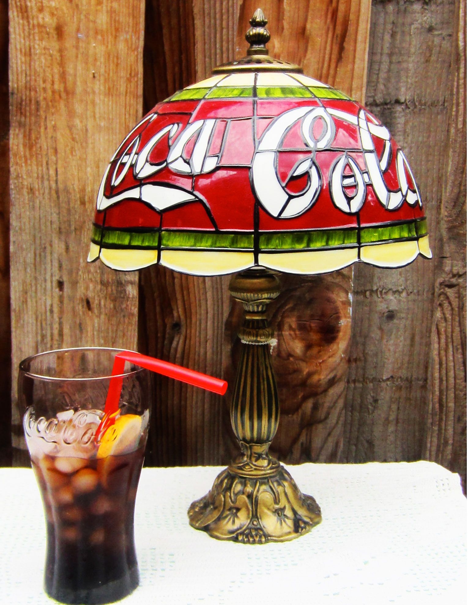 Coca cola stained glass style